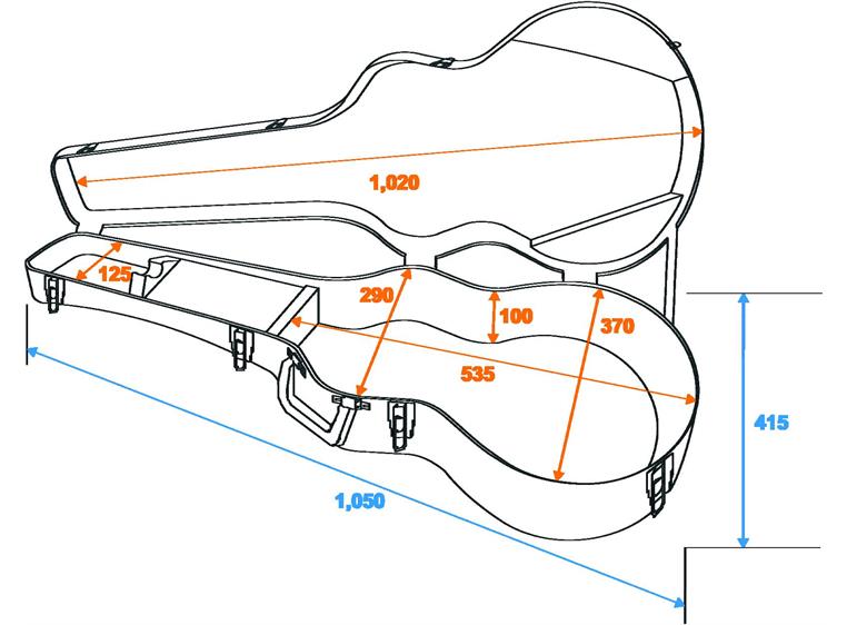 DIMAVERY ABS Case for classic-guitar